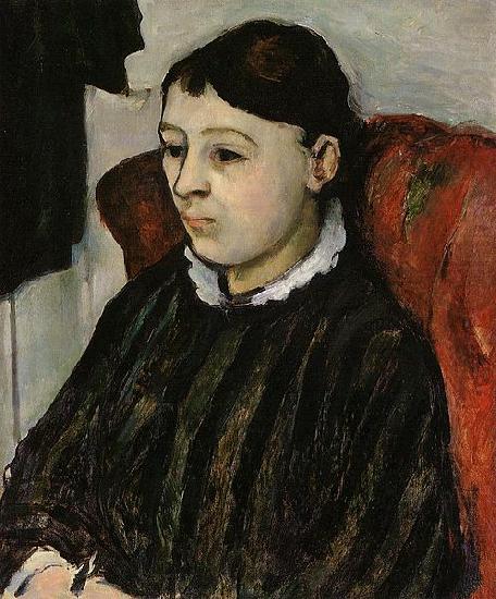 Paul Cezanne Portrait of Madame Cezanne in a Striped Robe china oil painting image